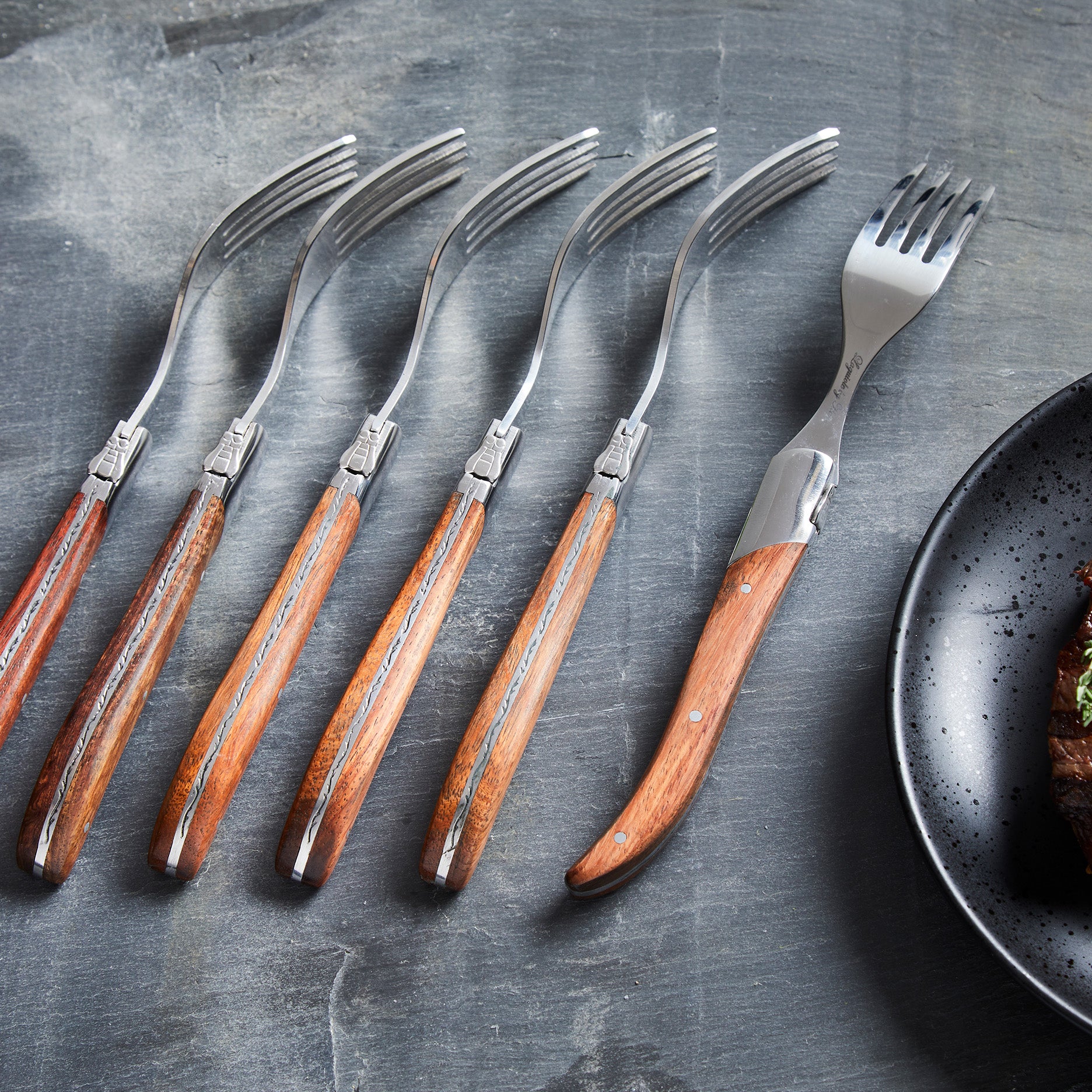 Steakgafler 6 stk rosewood